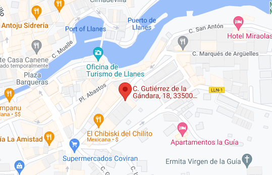 mapa ubicación centro de estética en Llanes